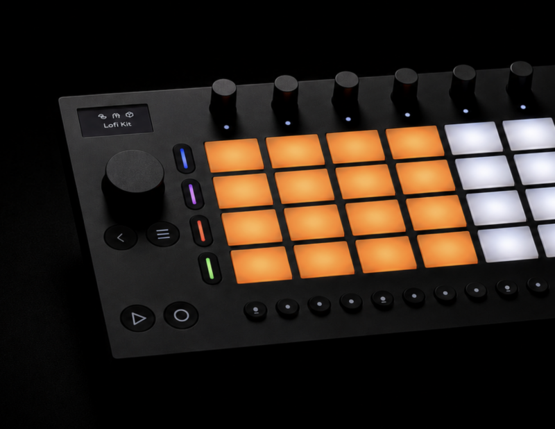 A Kit Maker kit loaded across the Ableton Move pad grid