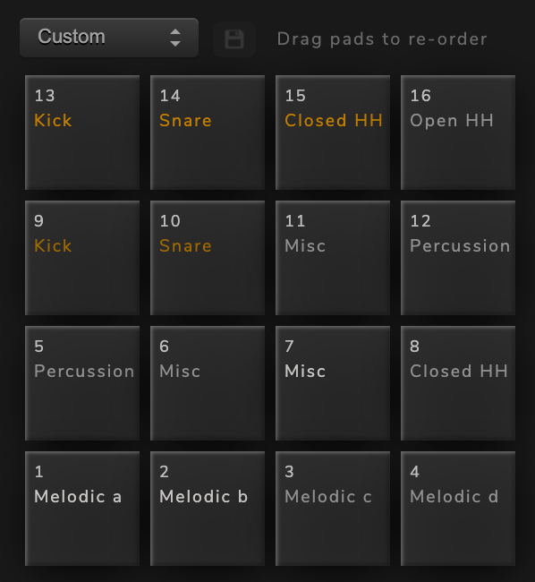 The Koala layout option in the Kit Maker pad layout dropdown